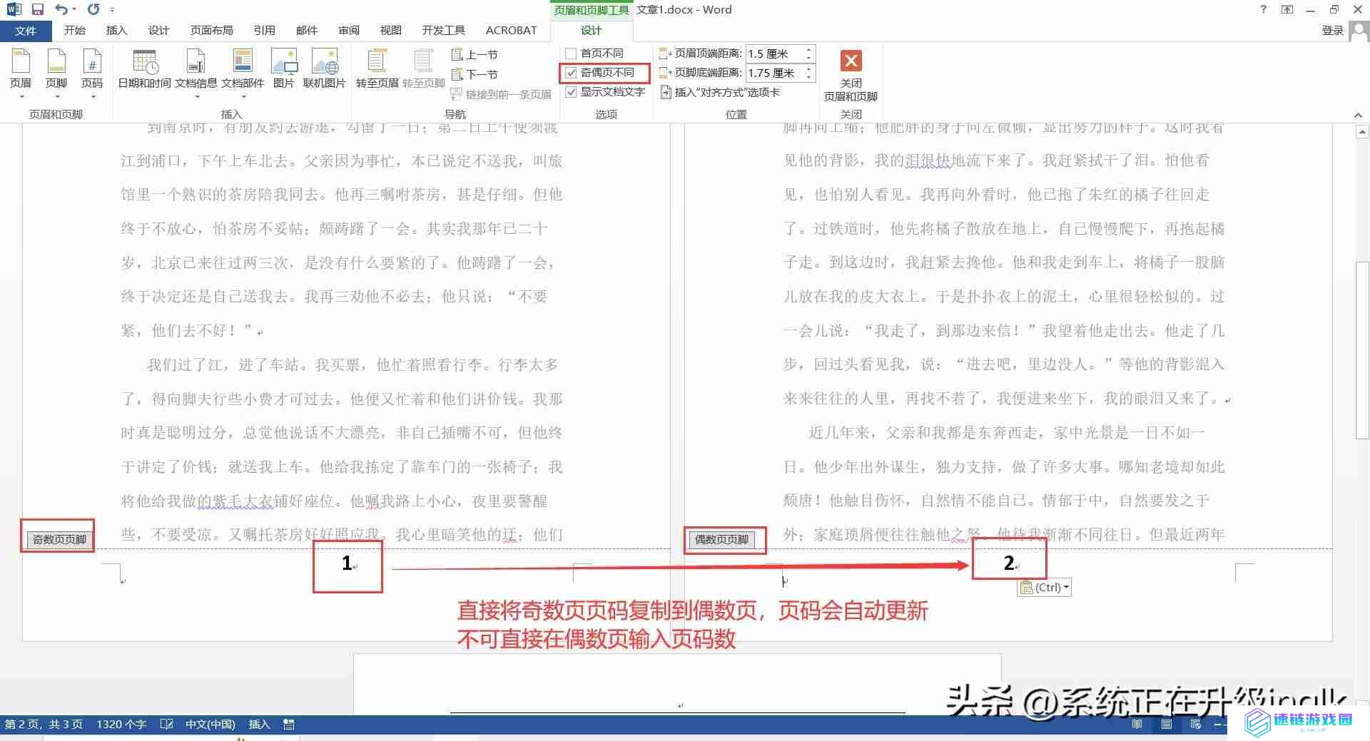 Word页码设置教程，灵活掌握各种页码样式