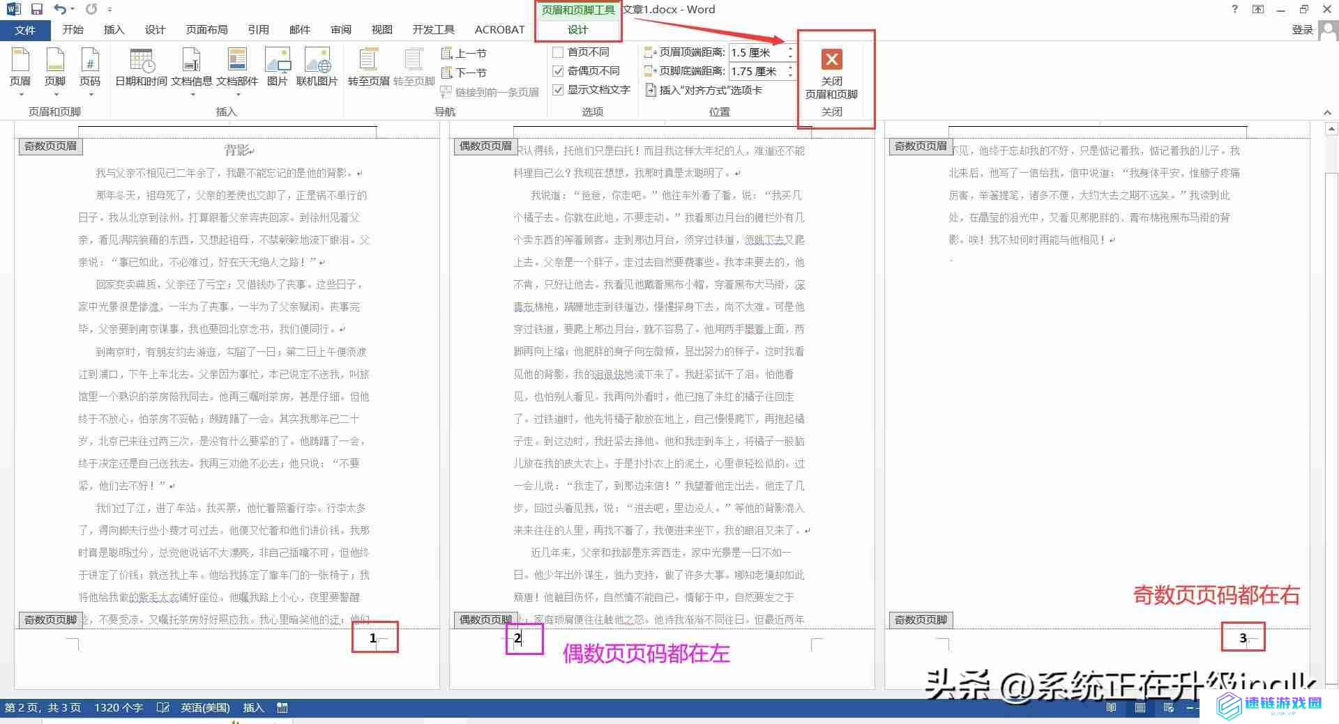 Word页码设置教程，灵活掌握各种页码样式
