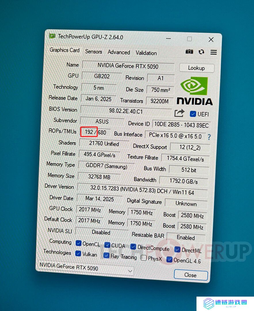 人类的悲喜并不相通：华硕 RTX 5090 夜神显卡爆出 192 个 ROPs“超规格”型号，看齐 RTX PRO 6000