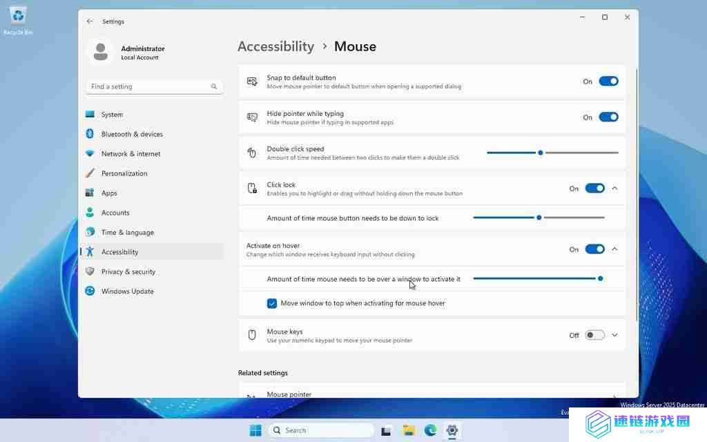微软 Windows Server 预览版迁移鼠标选项至设置：进一步淘汰控制