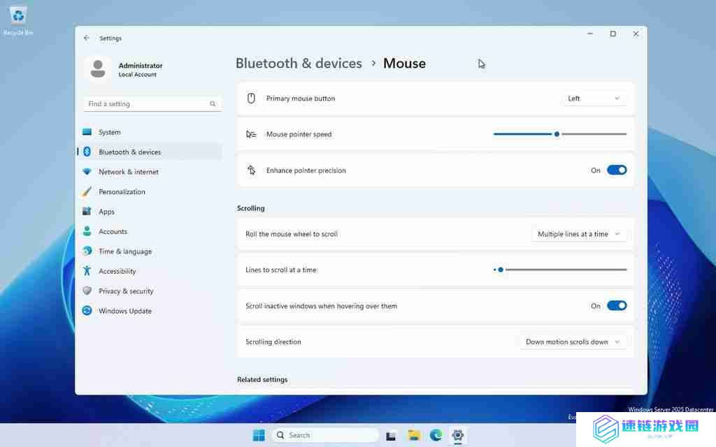 微软 Windows Server 预览版迁移鼠标选项至设置：进一步淘汰控制